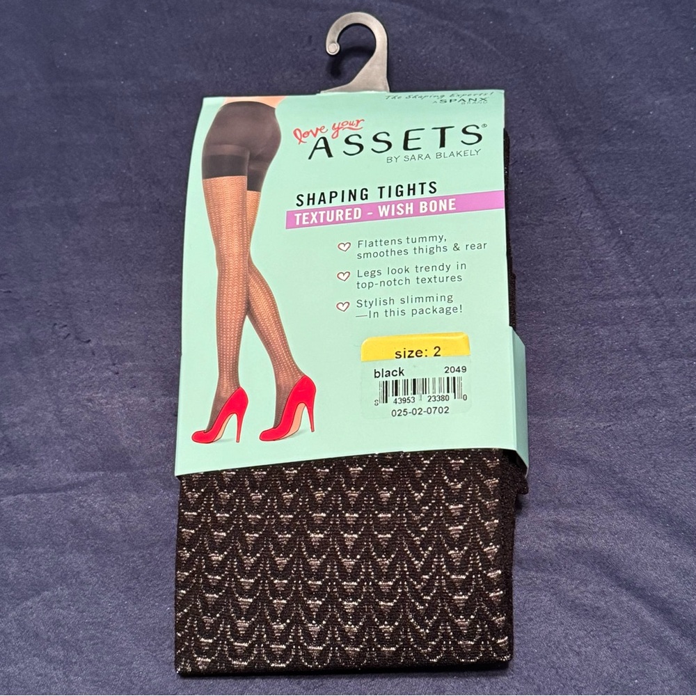 SPANX Love Your Assets Textured Shaping Tights Size 2